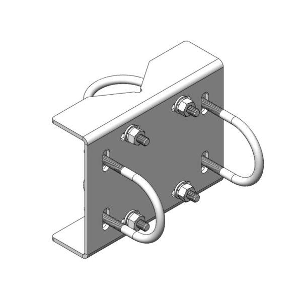 Heavy Duty Crossover Plate  Kit, 3.5" X 3.5", With U-Bolts